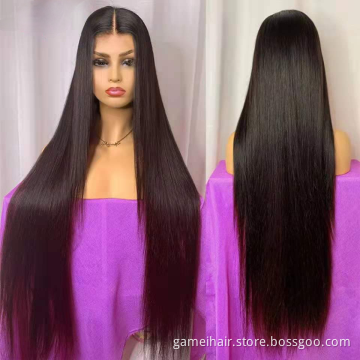 Straight Human Hair Wig Cheap Wholesale Hd Full Lace Frontal Closure Wig Raw Indian Virgin Hair Glueless Lace Front Wig Vendor